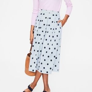 Boden | Lola Hazy Sky Spot On Midi Skirt